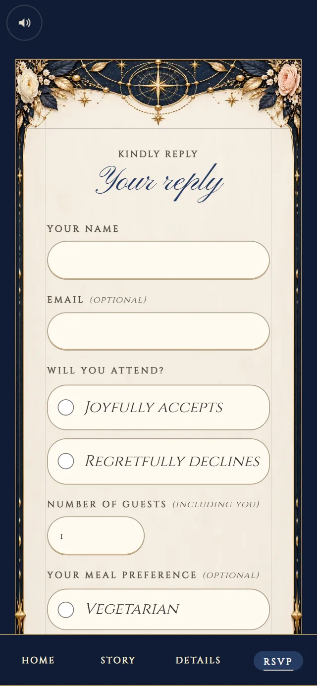 Celestial Observatory: Reply form (demo content)