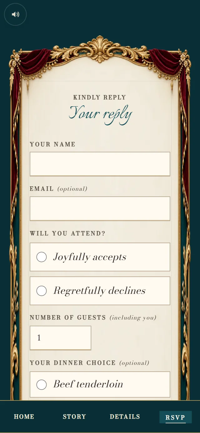 Grand Theatre Premiere: Reply form (demo content)