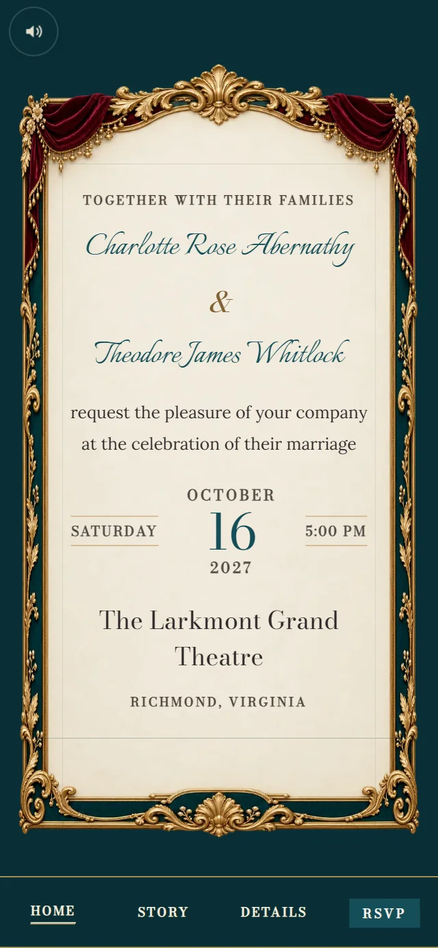 Grand Theatre Premiere: Invitation card (demo content)