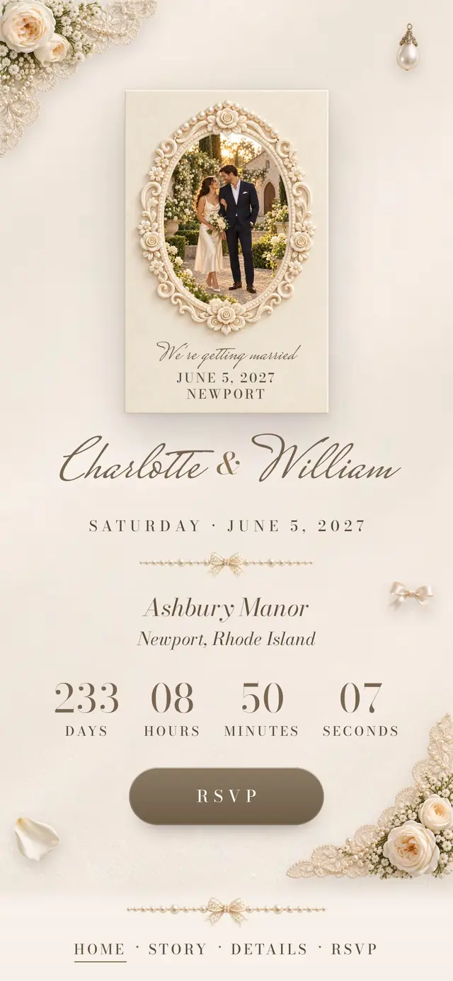 Ivory Lace & Pearls: Home page with demo content