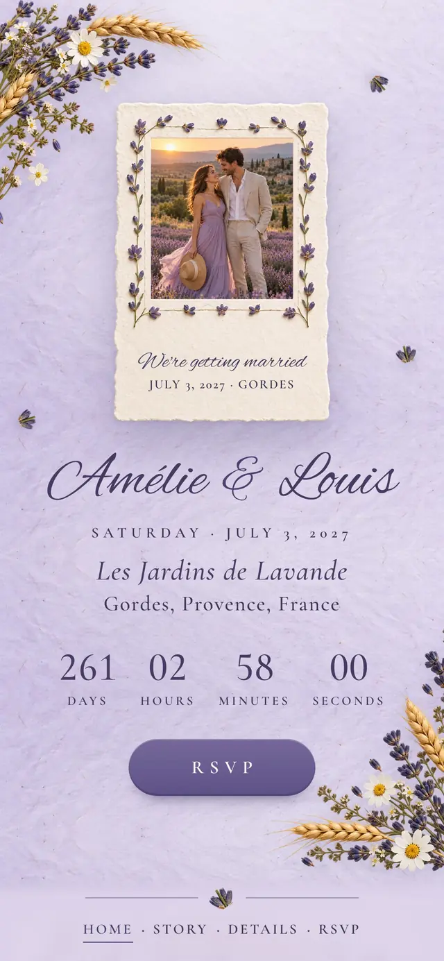 Lavender Provence: Home page with demo content