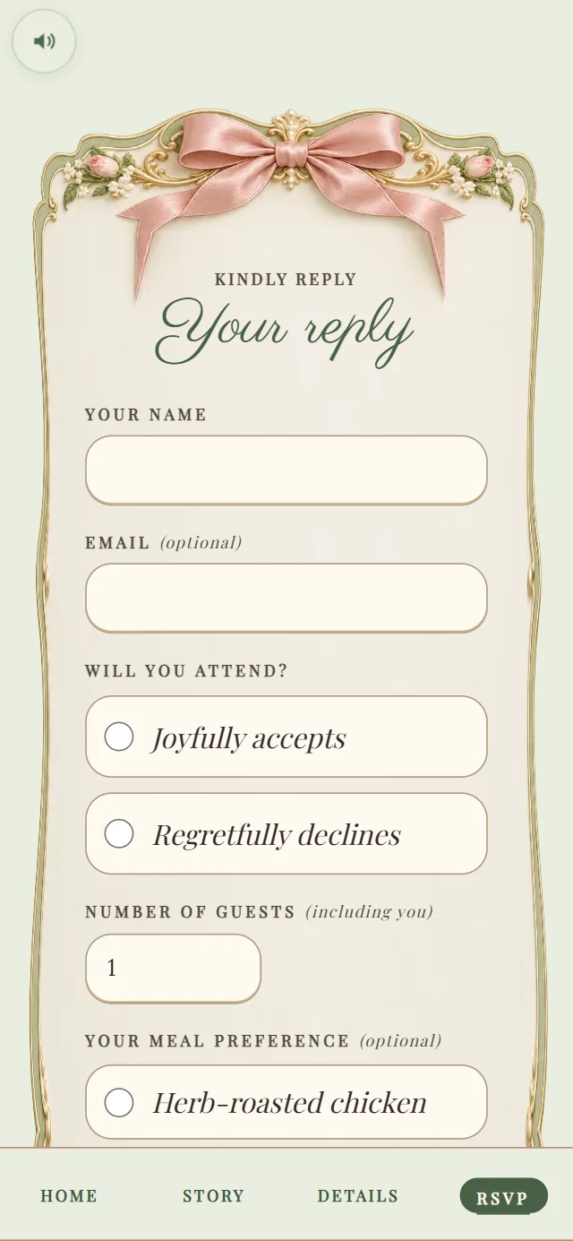 Maison Pâtisserie: Reply form (demo content)