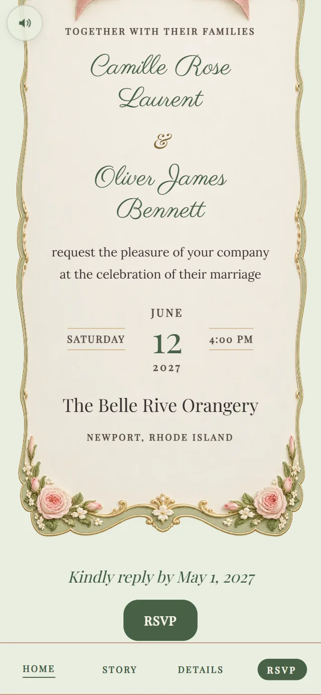 Maison Pâtisserie: Invitation card (demo content)