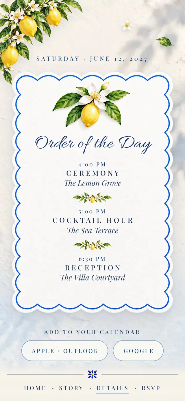 Mediterranean Lemon: Details page with demo content