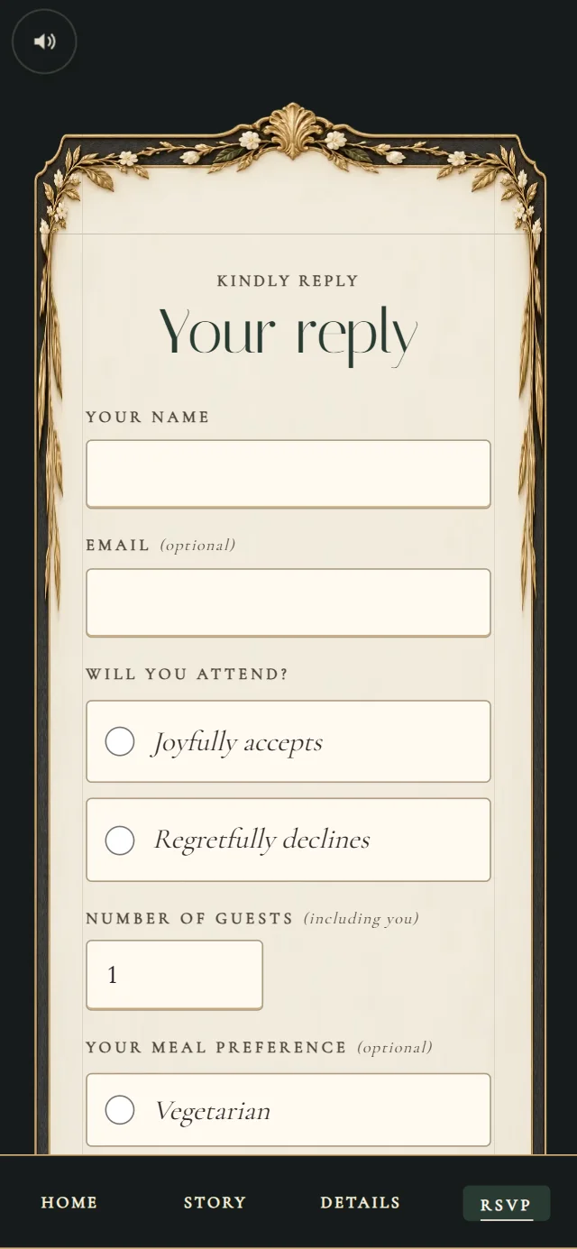 Nocturne Lake Estate: Reply form (demo content)