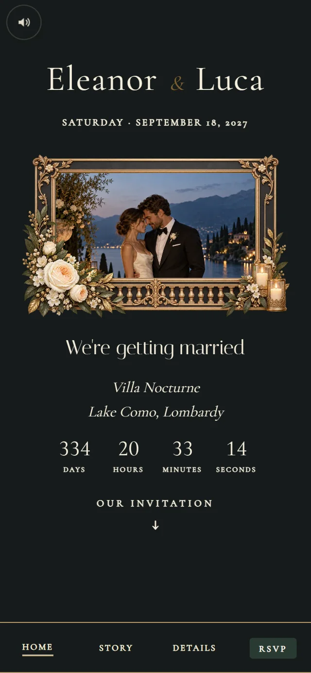 Nocturne Lake Estate: Home page with demo content