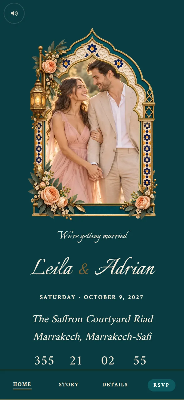 Riad Lantern Nights: Home page with demo content