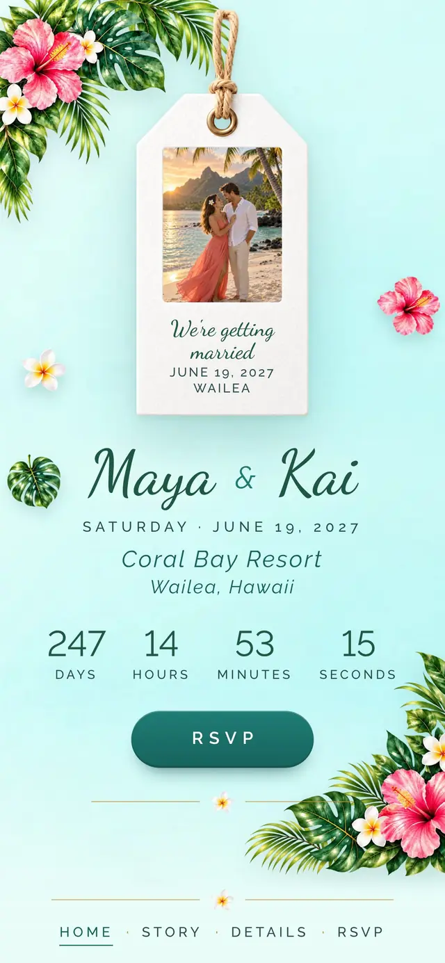 Tropical Destination: Home page with demo content